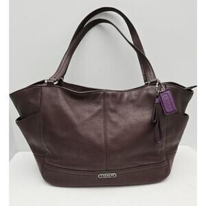 Coach F23284 Carrie Pebble Leather Shoulder Bag/Tote/Purse/Handbag Brown